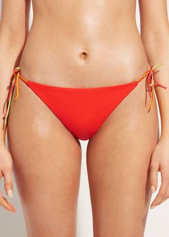 Bikini Bottoms Calzedonia Brazilian String Berlino Vermelhas | BR1327RW