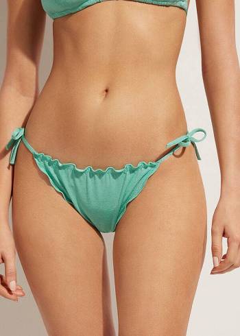 Bikini Bottoms Calzedonia Brazilian String Formentera Verdes | BR1333PQ