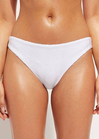 Bikini Bottoms Calzedonia Chevron Casablanca Branco | BR1350QZ