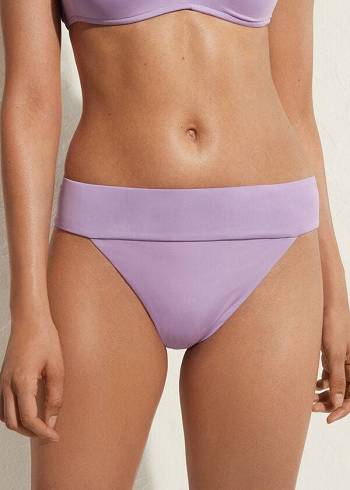 Bikini Bottoms Calzedonia High Waist Brazilian Indonesia Eco Roxo | BR1419KI