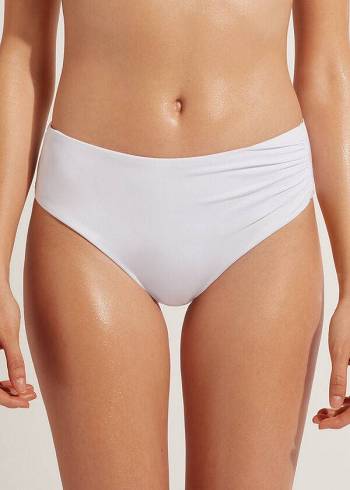 Bikini Bottoms Calzedonia High Waist Indonesia Eco Branco | BR1432TV