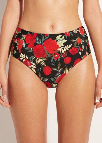 Bikini Bottoms Calzedonia High Waist Reversible Nizza Rosa | BR1437PQ