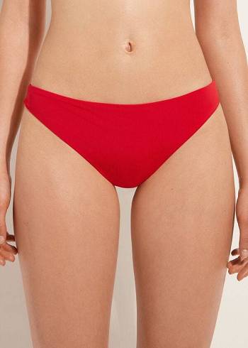 Bikini Bottoms Calzedonia Indonesia Eco Low rise Vermelhas | BR1477BC