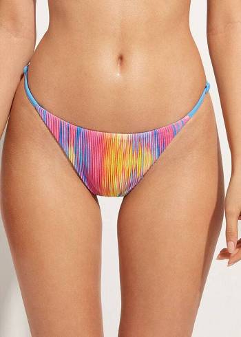 Bikini Bottoms Calzedonia Pleated Thong Maiorca Multicoloridas | BR1512UT