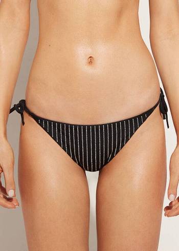 Bikini Bottoms Calzedonia Rhinestone String Shanghai Pretas | BR1524LH