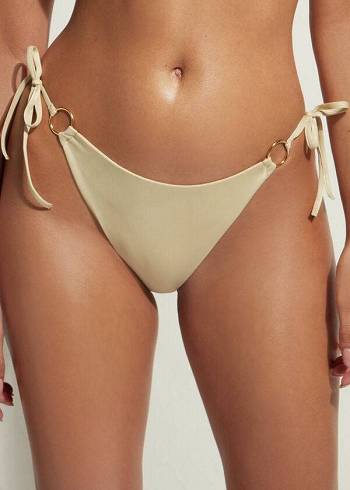 Bikini Bottoms Calzedonia String Tie Abu Dhabi Douradas | BR1620AP