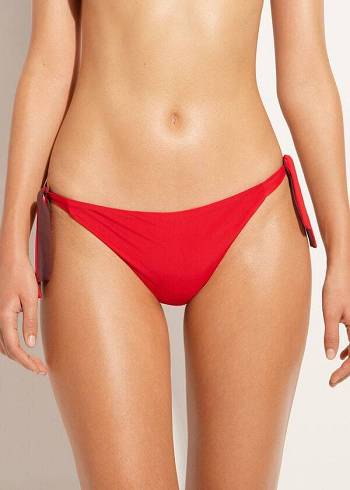 Bikini Bottoms Calzedonia Tied Indonesia Eco Vermelhas | BR1652JJ