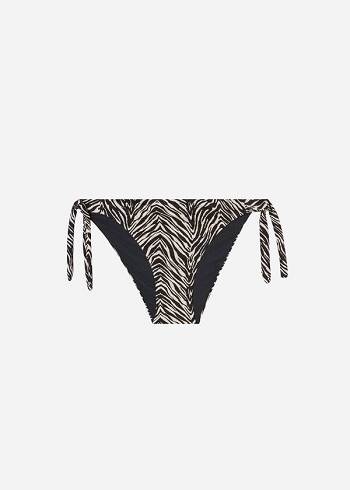 Bikini Bottoms Calzedonia Tied Zebra Nairobi Pretas | BR1656XF