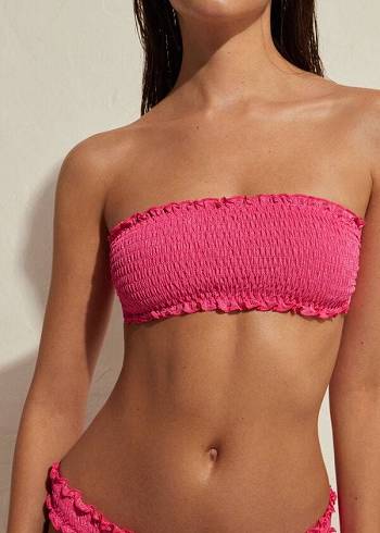 Bikini Tops Calzedonia Bandeau Formentera Rosa | BR1690EX