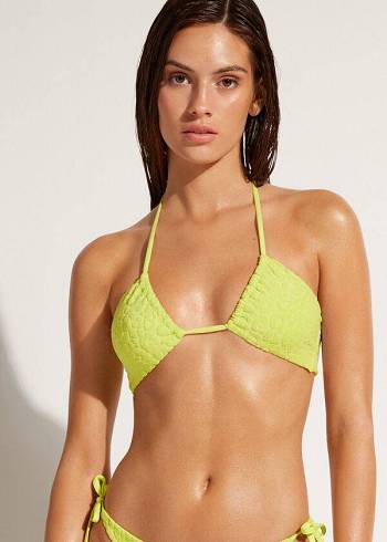 Bikini Tops Calzedonia Drawstring Bandeau Bangkok Verdes | BR1708XF