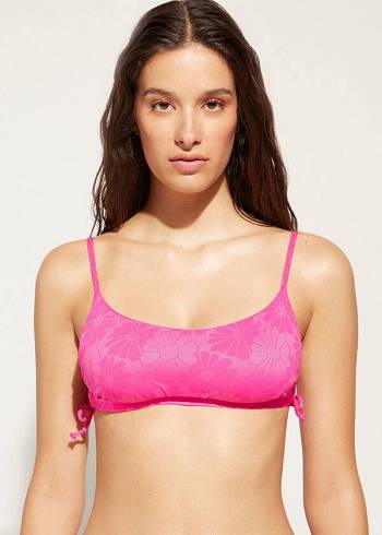 Bikini Tops Calzedonia Padded Tank-Style Antibes Rosa | BR1883FM