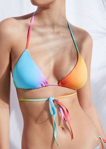 Bikini Tops Calzedonia Padded Triangle Barcellona Multicoloridas | BR1895MA