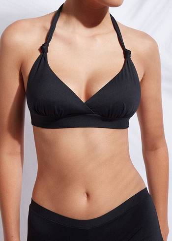 Bikini Tops Calzedonia Padded Triangle Indonesia Pretas | BR1901YU