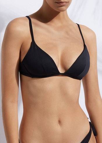 Bikini Tops Calzedonia Padded Triangle Indonesia Pretas | BR1902UT