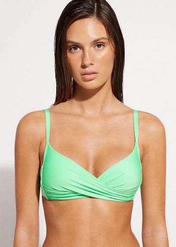 Bikini Tops Calzedonia Padded Triangle Indonesia Eco cobey Menta | BR1912JJ