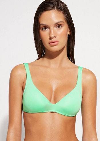 Bikini Tops Calzedonia Padded Triangle Indonesia Eco rosa Menta | BR1922QZ