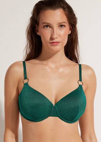 Bikini Tops Calzedonia Push Up Hollywood Verdes | BR1944VD