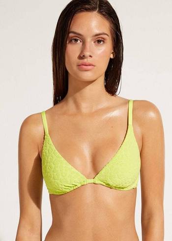 Bikini Tops Calzedonia Removable Padding Push Up Bangkok Verdes | BR1956OR