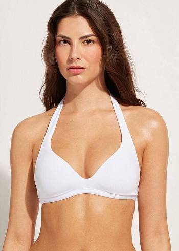 Bikini Tops Calzedonia Soft Padded Triangle Indonesia Branco | BR1967ZG