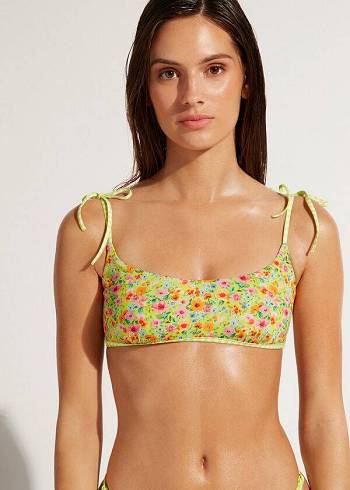 Bikini Tops Calzedonia Tank Siviglia Verdes | BR1987FM