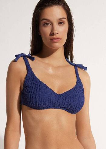 Bikini Tops Calzedonia Tank-style Marrakech Azul Marinho | BR2013FM