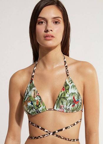 Bikini Tops Calzedonia Triangle String Nairobi Eco Verdes | BR2056TV