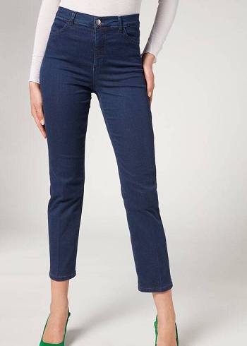 Calça Jeans Calzedonia Eco Comfort Azul Marinho | BR2568KI