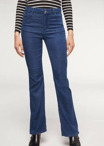 Calça Jeans Calzedonia Eco Light Flared Denim Azul Marinho | BR2577OR