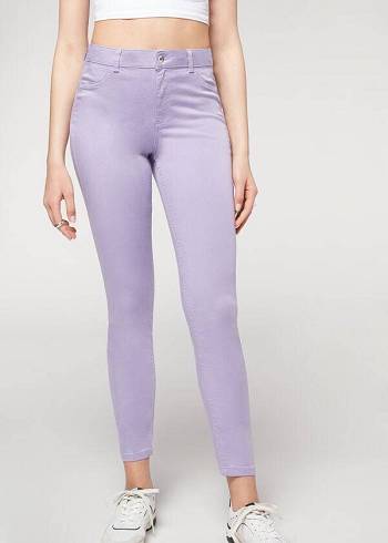 Calça Jeans Calzedonia Eco Light Push Up Denim Roxo | BR2584WY