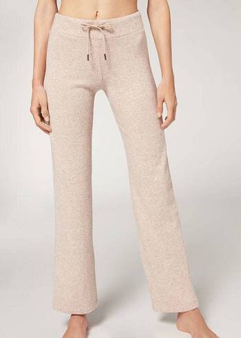 Calças Calzedonia Cashmere Straight Bege | BR2719OR