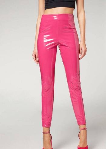 Calças Calzedonia Skinny in Thermal Vinyl Rosa | BR2739GL