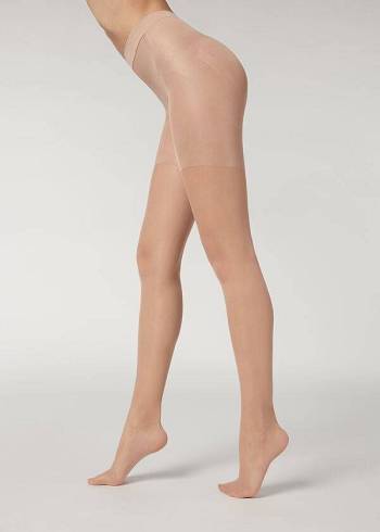 Collants Calzedonia 30 Denier Total Shaper Sheer Bege | BR1191BC