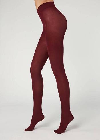 Collants Calzedonia 50 Denier Total Comfort Soft Touch Opaque Bordeaux | BR1026GL