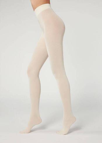 Collants Calzedonia 50 Denier Total Comfort Soft Touch Opaque Branco Bege | BR1027HK