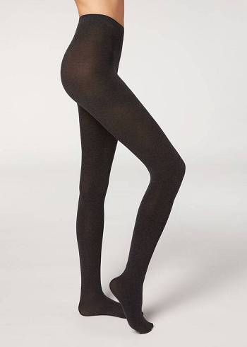 Collants Calzedonia Opaque 150 Denier in Eco Cotton Cinzentas | BR1055KI