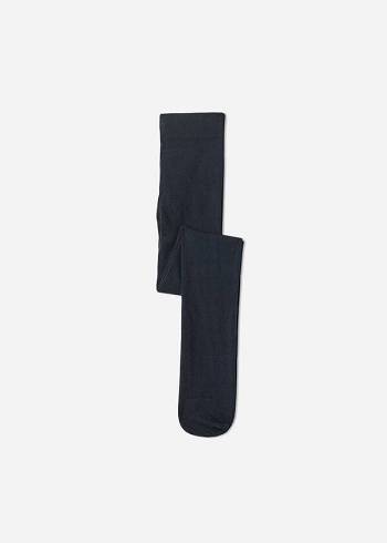 Collants Calzedonia Super Opaque with Cashmere Criança Azuis | BR3010WY