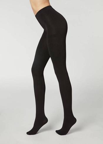 Collants Calzedonia Thermal Super Opaque Pretas | BR1070UT