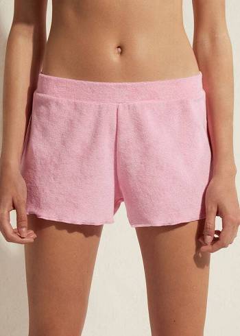 Cover Ups Calzedonia Terrycloth Shorts Rosa | BR2151CE