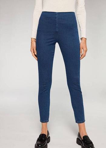 Leggings Calzedonia High Waist Skinny Denim Azuis | BR2658NB