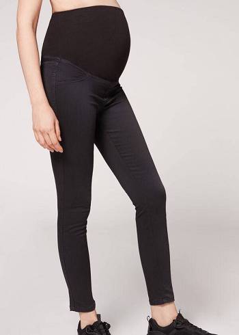 Leggings Calzedonia Maternity Jean Sport Pretas | BR2748YU