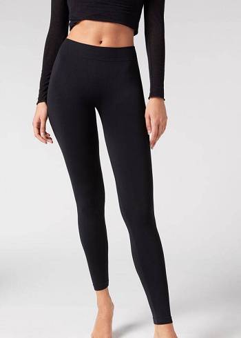 Leggings Calzedonia Ultra-Opaque Microfiber Pretas | BR2709QZ