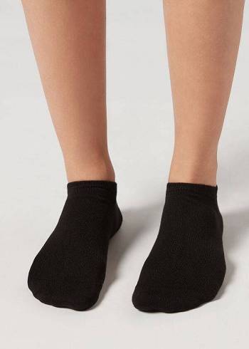 Meias Calzedonia Cashmere Blend No-Show Pretas | BR2266UT