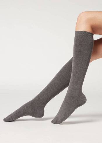 Meias Calzedonia Long with Cashmere Cinzentas | BR2250JJ