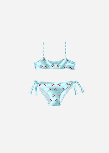 Swimsuits Calzedonia Cherry Two-Piece Ariel Criança Azuis | BR3037QZ