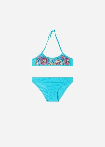 Swimsuits Calzedonia Two Piece Capri Criança Turquesa | BR3054AP