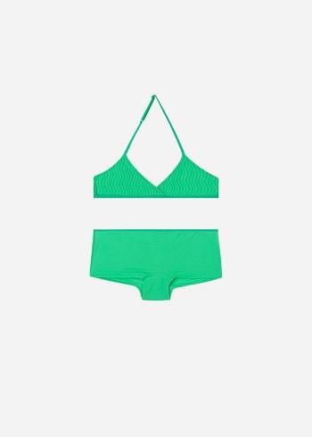 Swimsuits Calzedonia Two Piece Mykonos Criança Verdes | BR3063WY