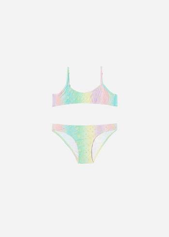 Swimsuits Calzedonia Two Piece Panama Criança Verdes | BR3065MA