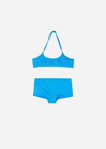 Swimsuits Calzedonia Two-Piece Tank-Style San Diego Criança Azuis | BR3078TV