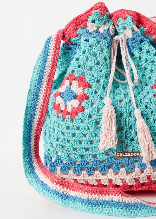 Acessorios Calzedonia Crochet Beach Bag Turquesa Azuis | BR1274EX