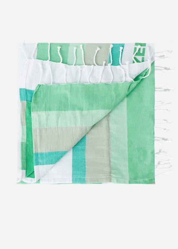 Acessorios Calzedonia Logo Beach Towel Verdes | BR1278UT